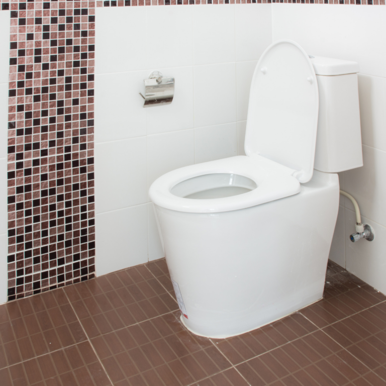 Hangtoilet met aansluiting achter de wand